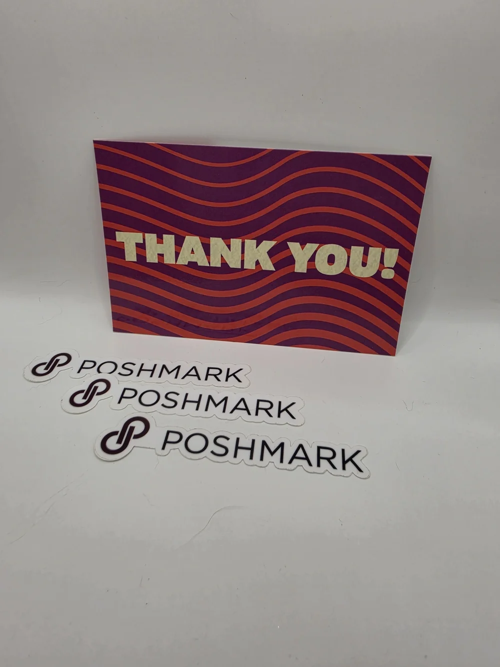 Pack Of 16 Poshmark Thank You Card Set 11 Designs 3 Stickers Logo